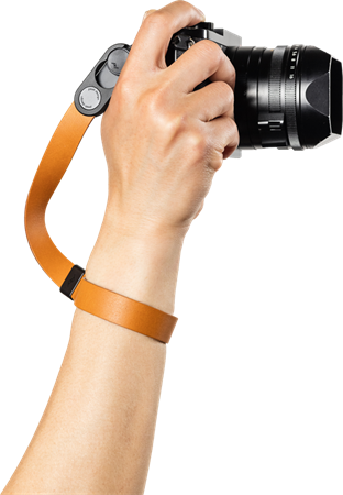 Peak Design Cuff Leather Wrist Amber (Bärnsten) Handlovsrem