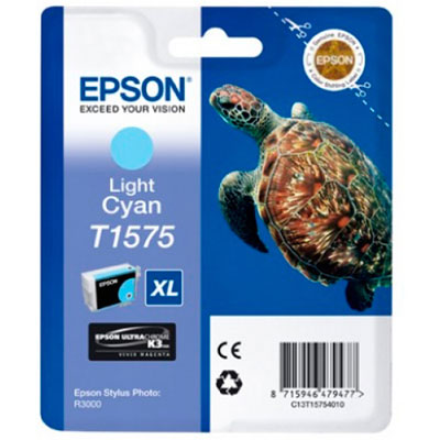Epson T1575 Bläck Stylus Pro R3000 Light Cyan 25,9ml