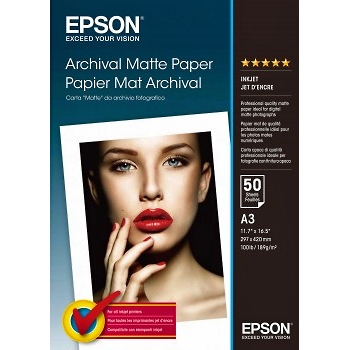 Epson S041344 Archival Matte Paper A3/50 189g