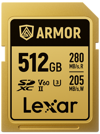 Lexar SDXC 512GB ARMOR Gold UHS-II R280/W205 (V60)