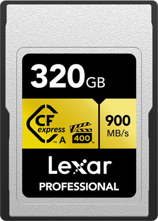 Lexar CFexpress Typ A 320GB Pro Gold R900/W800