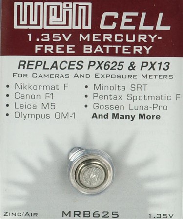 Wein Cell 1,35 V PX625 /  PX675 / PX13 Kvicksilverfritt batteri